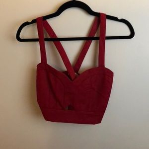 Red crop top